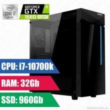 Oyun komputeri GIGABYTE C200 GLASS  i7-10700K-32GB,960SSD+1TB HDD-GTX1660 Super 6Gb